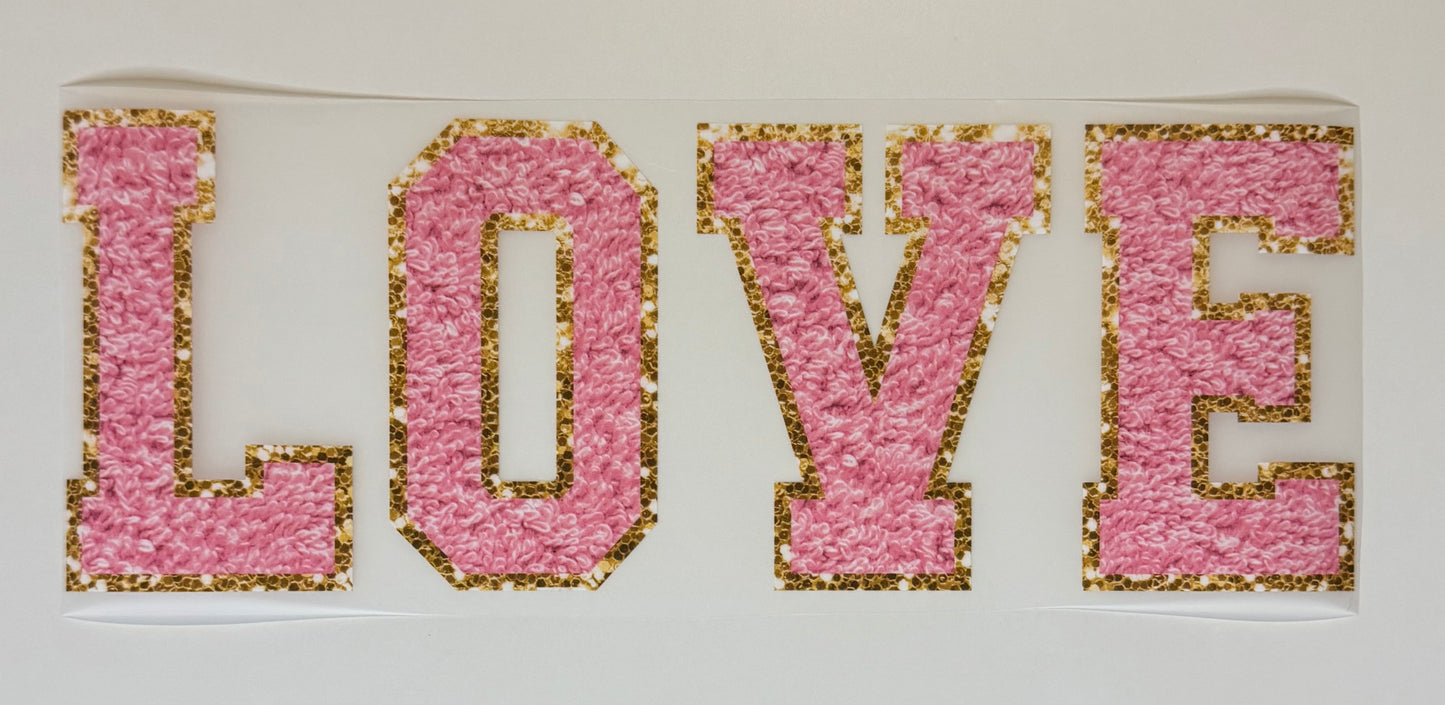 Love Faux Patches in Light Pink